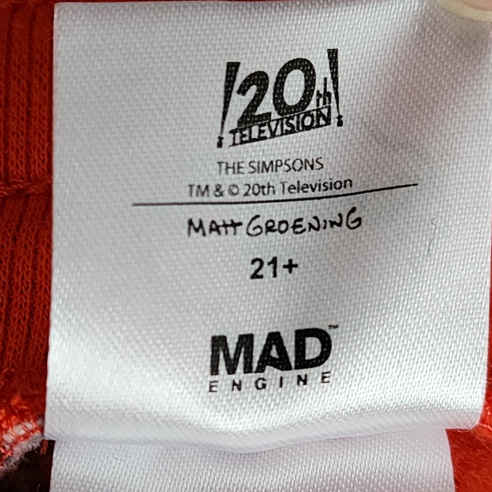 The Simpsons Duff Beer Track Pants Mens XL Orange Christmas Homer Jogger Holiday - Picture 10 of 12